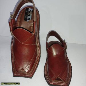 Men Leather Chappal, Brown