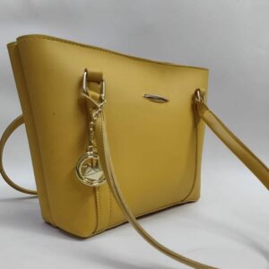 Mustard Women PU Leather Shoulder Bag