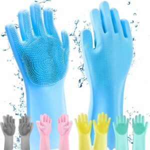 Silicone Full Finger Washing Gloves