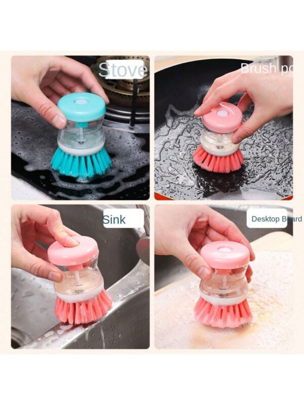 Mini Kitchen Liquid Dish Cleaning Brush | Scrubber Tool, Oil-Resistant, Scrubbing Sponge Remove Stains (Random color) - Image 15