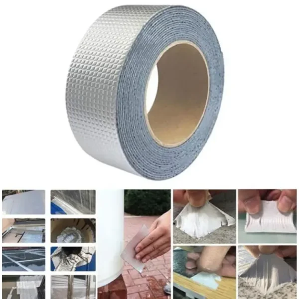 Super Sticky Aluminum Foil Butyl Rubber Tape Self Adhesive Waterproof for Roof Pipe Repair Tape  (1.5 meter)