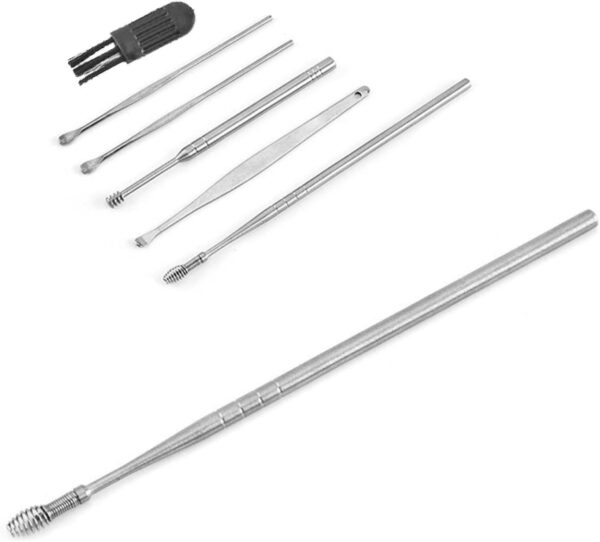 Ear Digging Spoon Ear Wax Pickers Stainless Steel Earpick Wax Remover Curette Ear Pick Cleaner Ear Cleaner Spoon Care Ear Clean Tool - Image 2