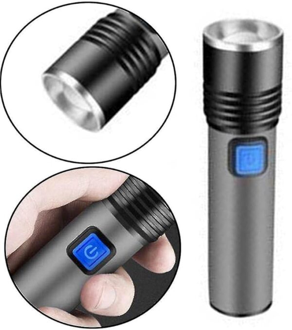 K31 USB Rechargeable LED Flash Light Flashlight - Image 4