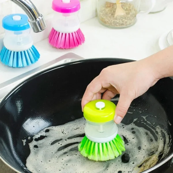 Mini Kitchen Liquid Dish Cleaning Brush | Scrubber Tool, Oil-Resistant, Scrubbing Sponge Remove Stains (Random color) - Image 11