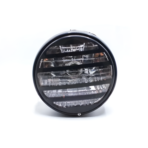 Motorcycle Bike Headlight 6" Cafe Racer Round Grill Black - Image 2