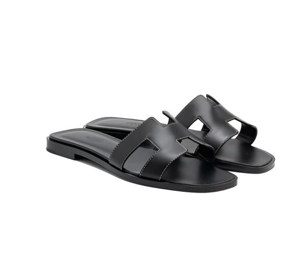 H-style flat Sandal for girls Womens - Black - Image 4