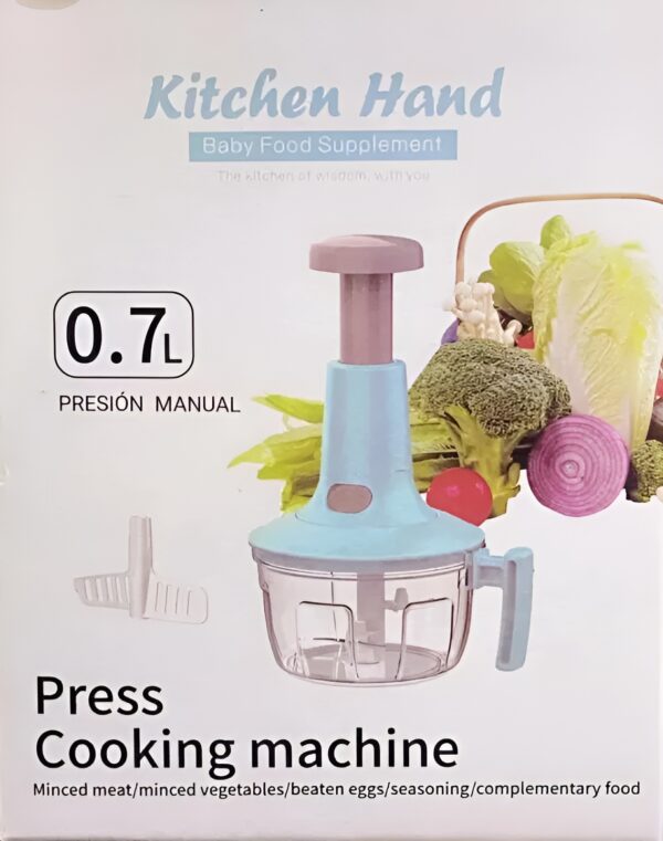 Kitchen Hand Manual Hand Push Vegetable Chopper & Mixer with handle | Comes in 0.7 L, 1.5 L & 2.0 L (Random color) - Image 9