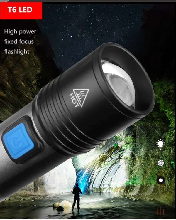 K31 USB Rechargeable LED Flash Light Flashlight - Image 14