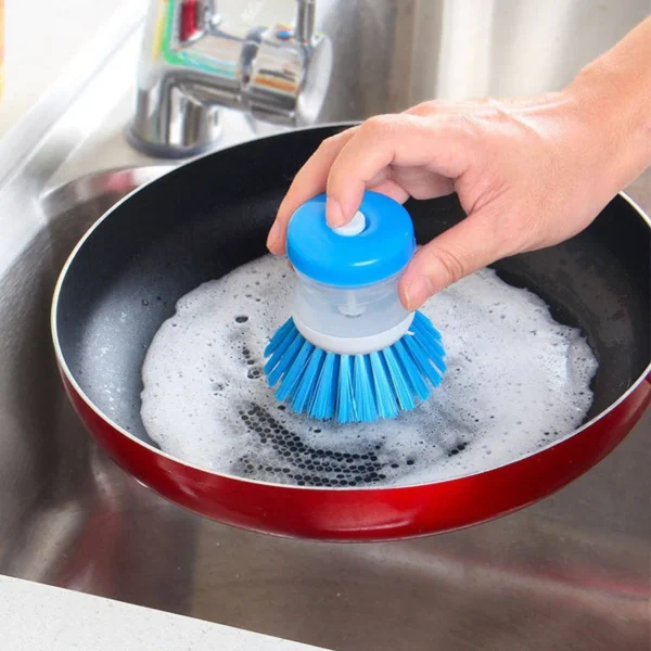 Mini Kitchen Liquid Dish Cleaning Brush | Scrubber Tool, Oil-Resistant, Scrubbing Sponge Remove Stains (Random color) - Image 7