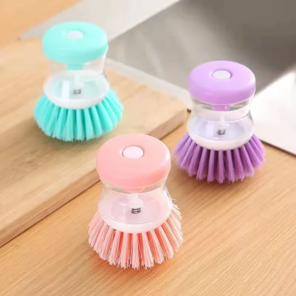 Mini Kitchen Liquid Dish Cleaning Brush | Scrubber Tool, Oil-Resistant, Scrubbing Sponge Remove Stains (Random color) - Image 5