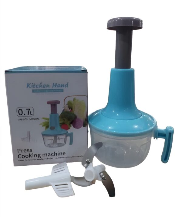 Kitchen Hand Manual Hand Push Vegetable Chopper & Mixer with handle | Comes in 0.7 L, 1.5 L & 2.0 L (Random color) - Image 3