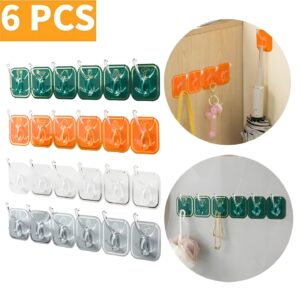 6 Pcs – Self Adhesive Wall Mounted Sticky Hooks