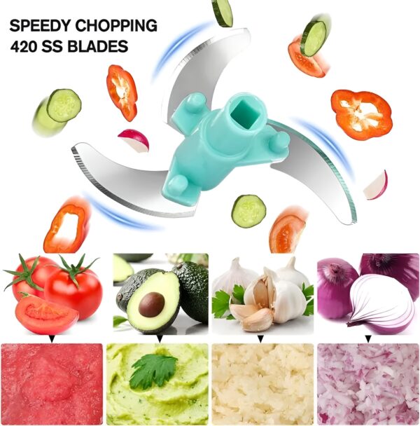 Kitchen Hand Manual Hand Push Vegetable Chopper & Mixer with handle | Comes in 0.7 L, 1.5 L & 2.0 L (Random color) - Image 4