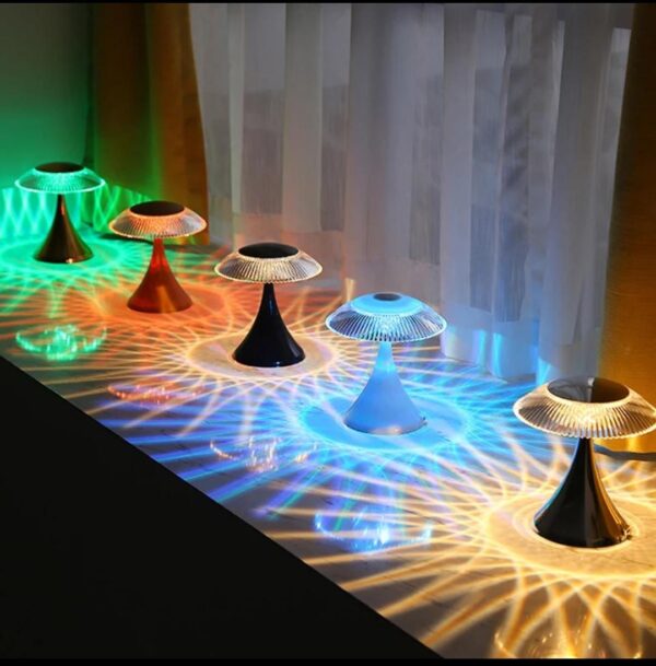 16 Colors Acorn Cordless Lamp,Touch Control Table Lamp with Remote Charging LED RGB