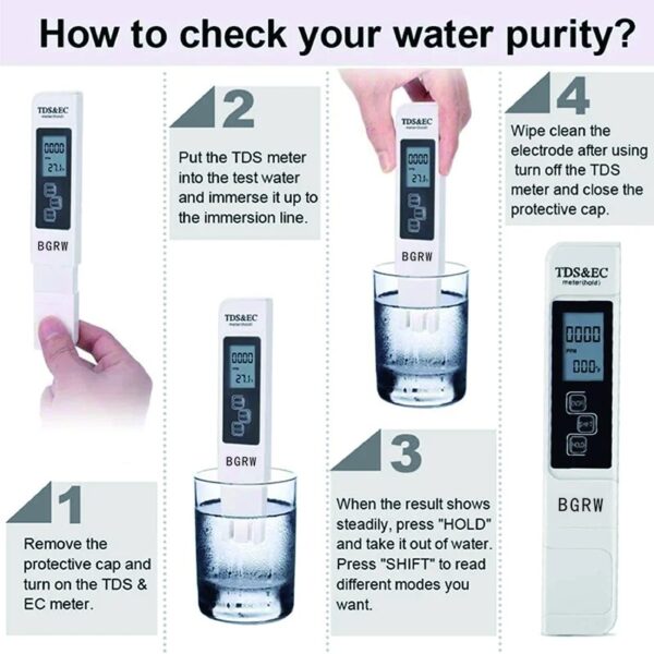 EC TDS Meter Digital LCD Pen Tester | Water Quality Monitor Purity Measure Tool - Image 7