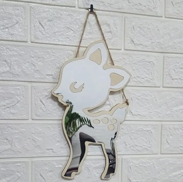 Deer shaped mirror  - Kids room decoration - Image 4