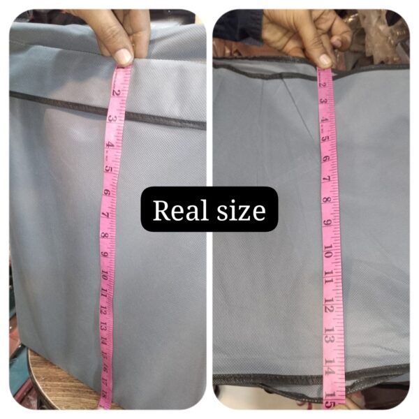 Fabric laundry basket Hamper with lid & Handle | Ideal for Clothes Storage (Random color) - Image 2