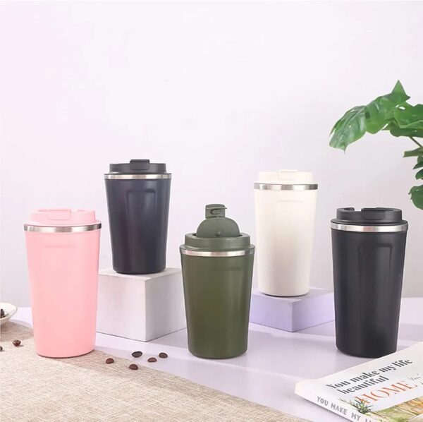 Steel Vacuum Tea Coffee Mug 510 ML (random color)