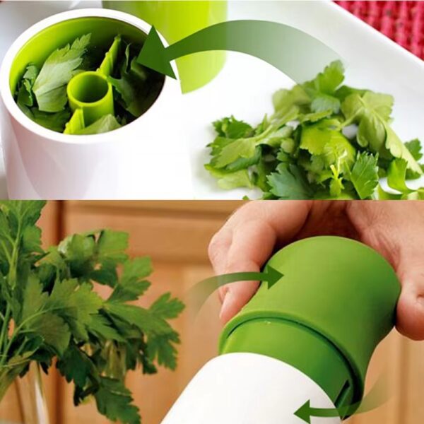 Manual Twist Herb &  Herb Mill Chopper Herb Grinder Spice Mill Parsley Shredder Chopper Fruit Vegetable Cutter New Creative Cooking Tools(random color) - Image 4