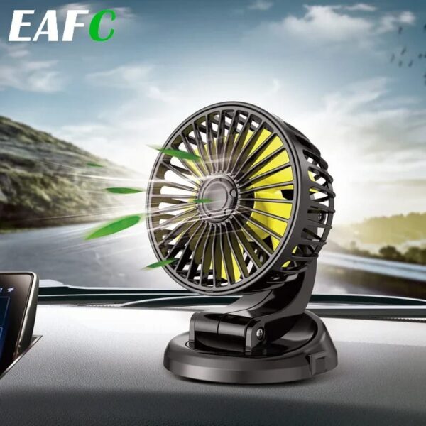 Portable Car Cooling Fan | Multi-Angle Rotatable with USB cable for Car Truck SUV RV 5V USB Powered