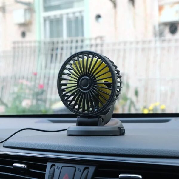 Portable Car Cooling Fan | Multi-Angle Rotatable with USB cable for Car Truck SUV RV 5V USB Powered - Image 4