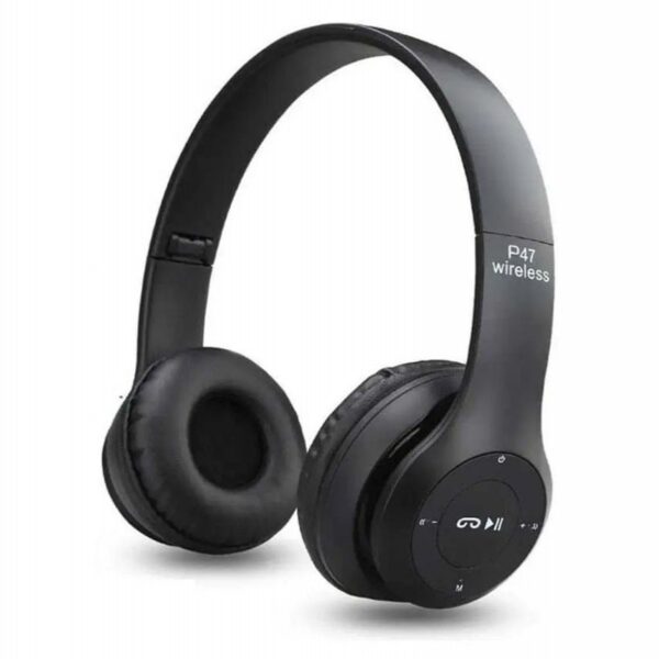 P47 Bluetooth Headphones Over Ear Foldable Headset For Gaming (black color) - Image 3