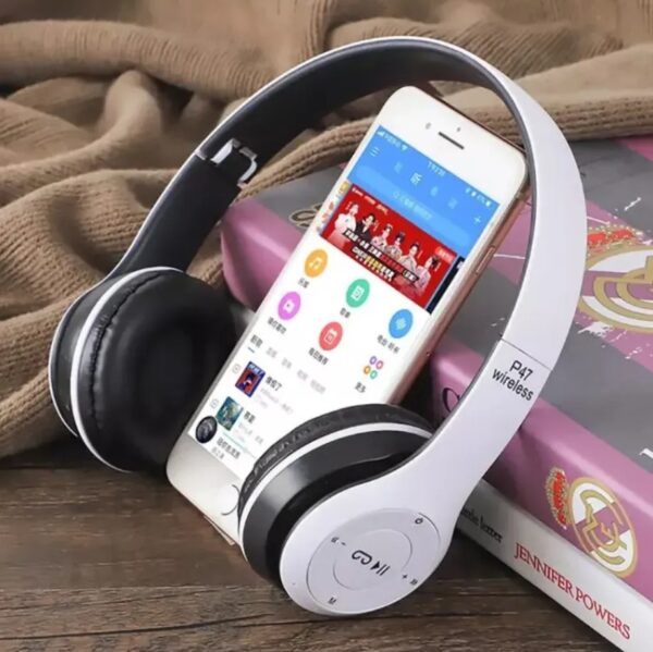 P47 Bluetooth Headphones Over Ear Foldable Headset For Gaming (black color) - Image 2