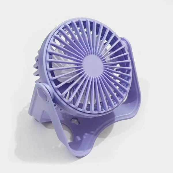 USB Rechargeable Portable Small Fan for Desk With 3 Adjustable Turbo Speed modes options 180 degree rotation  (random colors)