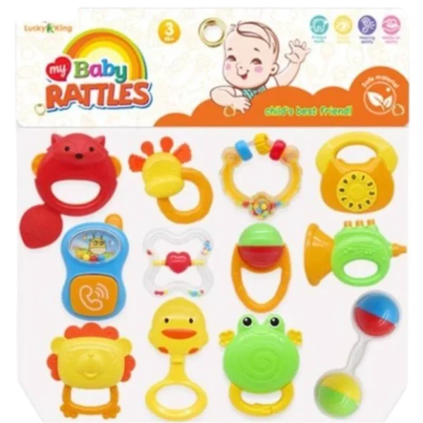 My Baby Rattles Set (12 Pcs) New-born Hand Bells Baby Toys 0-12 Months(random ) - Image 5