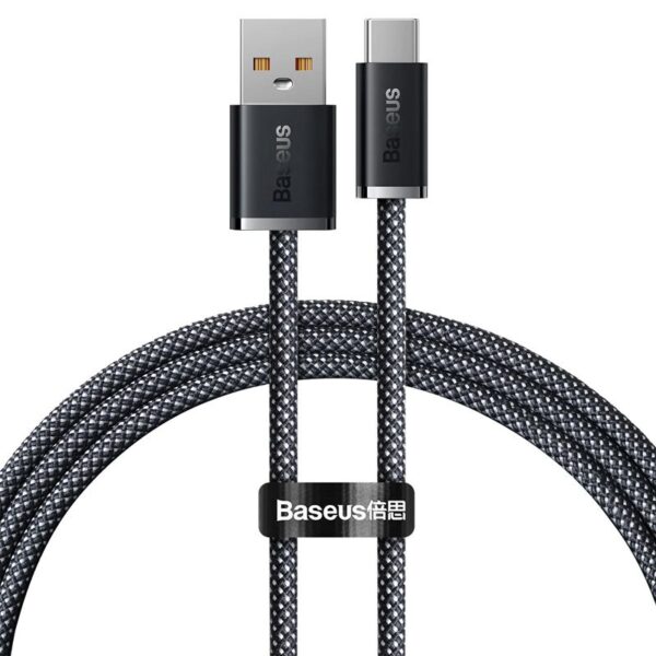 Baseus Tungsten USB to Type-C 100W 2M Gold Fast Charging Data Cable Black