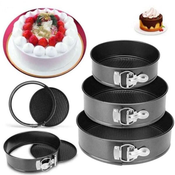 Nonstick Round Cake Moulds (3 pcs)