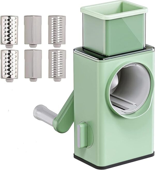 Rotary Vegetable Cutter & Cheese Grater (3 Blades)