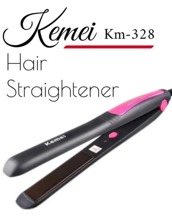 Kemei 328 KM-328 Professional Hair Straightener Slim Plate - Image 3