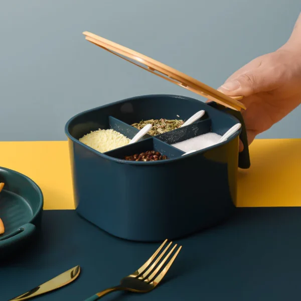 Combo: 4 Section Spice Container & Spit Bone Plate (Random Color) - Image 5