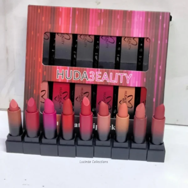 Huda Bullet Matte Lipstick - Pack of 12 - Image 3