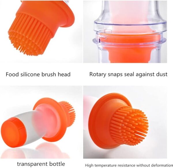 Silicone Oil Bottle with Brush for Cooking & BBQ (Random Color) - Image 3