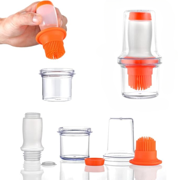 Silicone Oil Bottle with Brush for Cooking & BBQ (Random Color) - Image 2