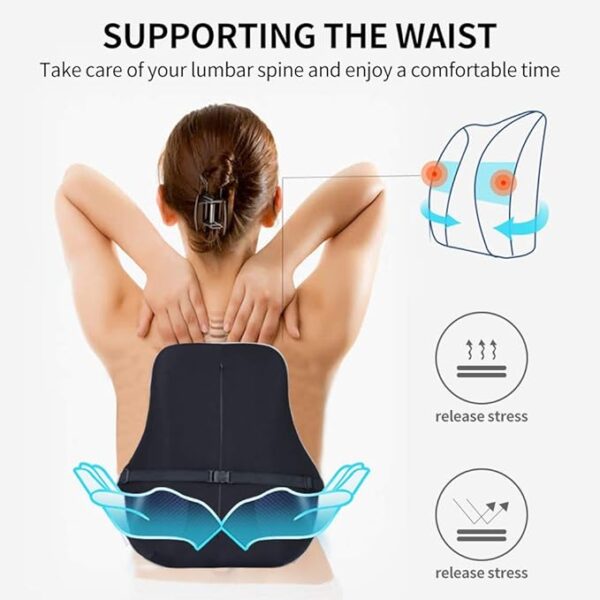 Memory Foam Back Pain Relief Lumbar Support Cushion - Image 2