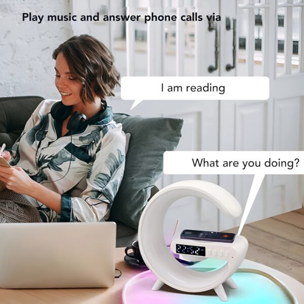 G63 Multi-Functional LED Clock Display Speaker with Wireless Charging - Image 10