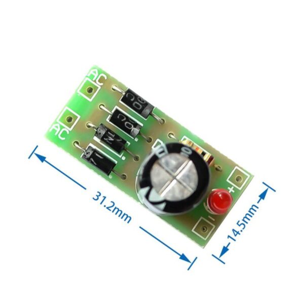 AC to DC power conversion module 1N4007 full bridge rectifier filter 12V 1A AC to DC converter