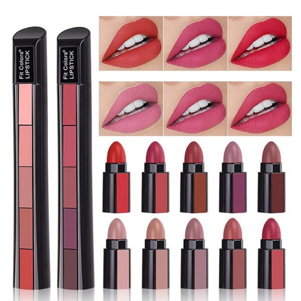 Mini Pen 5 in 1 Velvet Lipstick Shades Makeup Set