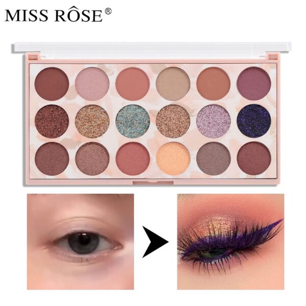 Miss Rose Eyeshadow Useful Delicate Highly Pigmented Beauty Sequins Makeup Eyeshadow for Party Glitter Eye Shadow Eyeshadow Palette