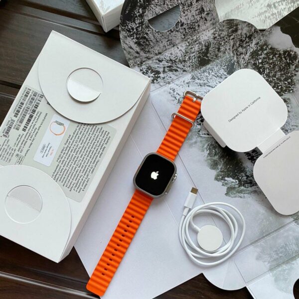 A8 Ultra Smart Watch in Apple Logo | 49 MM | Dual Straps - Image 4