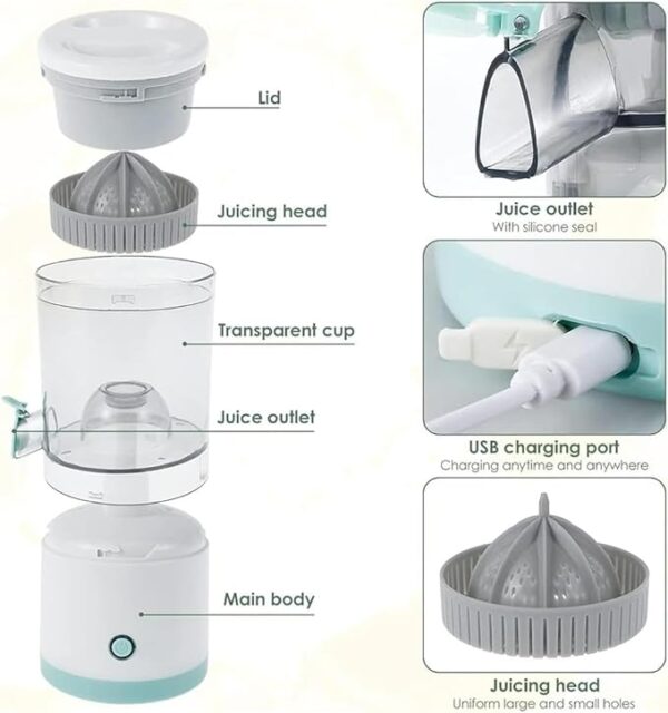 Rechargeable Electric Citrus Juicer - Portable - Image 4