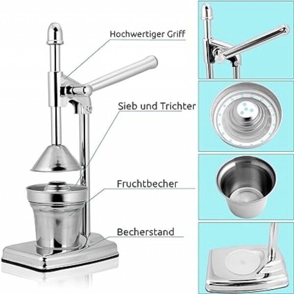 Manual Stainless Steel Hand Juicer - Portable - Image 5