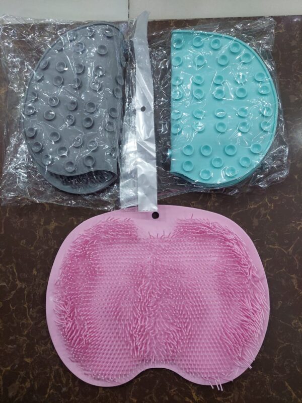 Shower Foot & Back Scrubber Mat with Wall Suction (Random Color) - Image 2