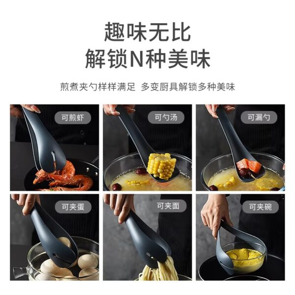 Multifunctional Food Clamp & Tongs for Steak, Buffet, Anti-Scald Cooking Tools (Random Color) - Image 3