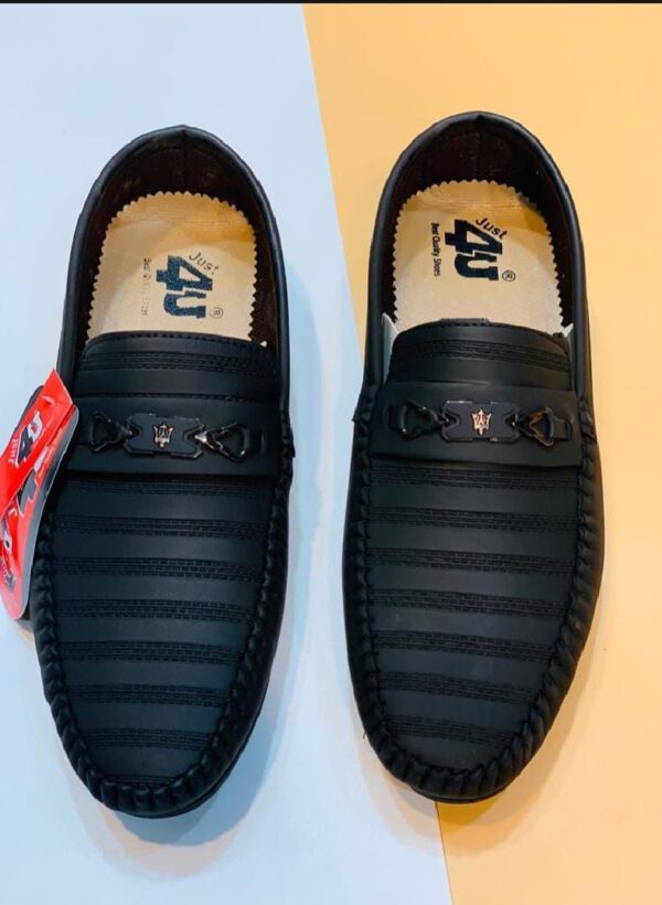 Men's Black Loafers - Image 4