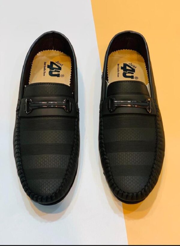 Men's Black Loafers - Image 3