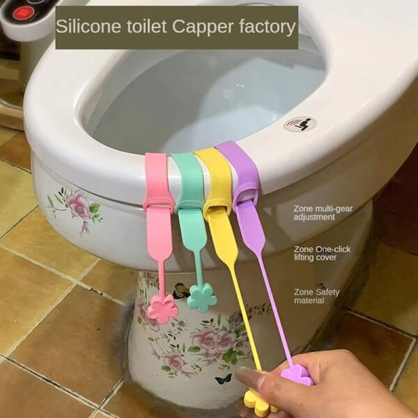 Silicone Toilet Seat Lifter - 3 Pcs (Random Color) - Image 3